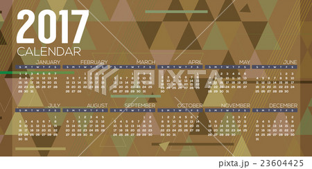 Modern Abstract 2017 Printable Calendar. 23604425