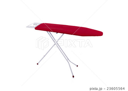 Red ironing board isolated on white background 23605564