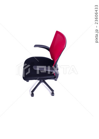 Red office chair isolated on the white background 23606433