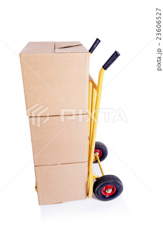Shipping cart isolated on the white background Shipping cart isolated on the white background 23606527