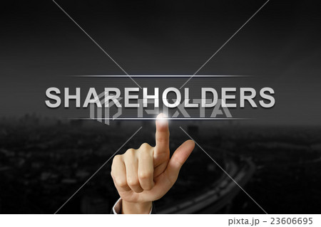 business hand shareholders mission button business hand shareholders mission button 23606695