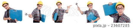 Industrial worker isolated on the white background 23607285