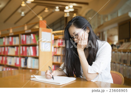 勉強をする女性 23608905