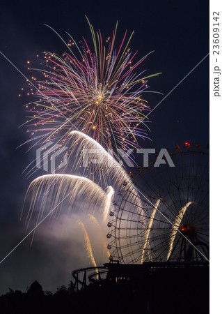 花火 姫路セントラルパークの写真素材