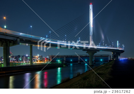 かつしかハープ橋の夜景 23617262