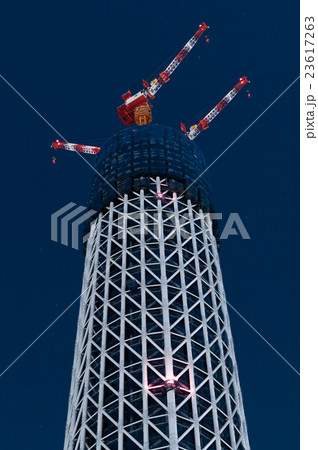 建設中の東京スカイツリー夜景 建設中の東京スカイツリー夜景 23617263
