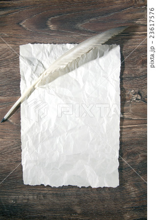 Paper and quill pen Paper and quill pen 23617576