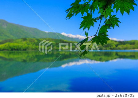 青木湖と雪山4 23620705