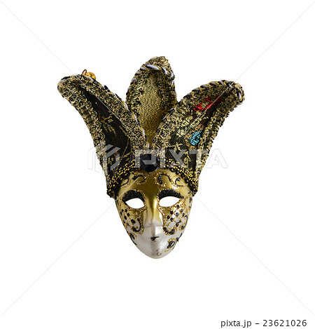 souvenir mask from Venice on white background 23621026
