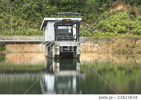Small floodgate on the Reservoir 23623638