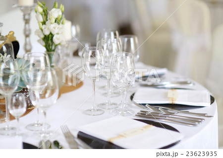 Table set for an event party or wedding reception 23623935
