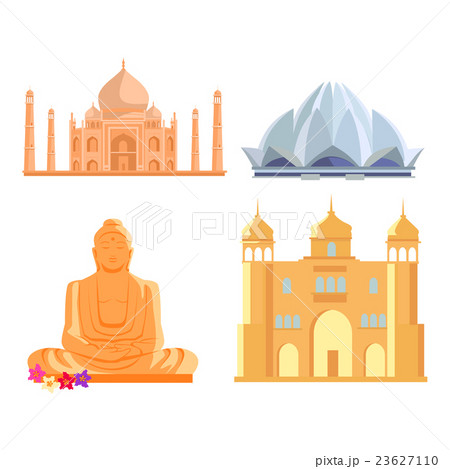 Set Indian Architectural Landmarks Set Indian Architectural Landmarks 23627110