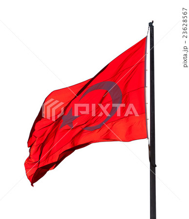 Flag of Turkey waving in wind evening Flag of Turkey waving in wind evening 23628567