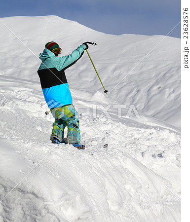Skier on off-piste slope 23628576