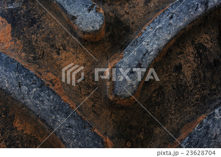 Old tire texture of tractor truck Old tire texture of tractor truck 23628704