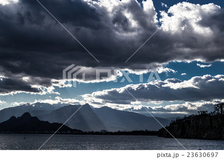 Clouds and light beams Clouds and light beams 23630697