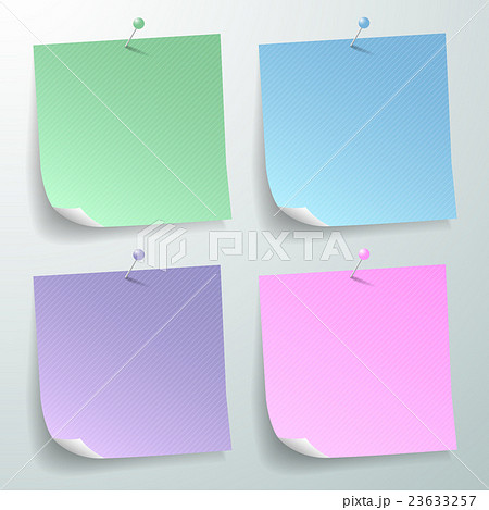 Pastel papers note with pin, Pastel papers note with pin, 23633257
