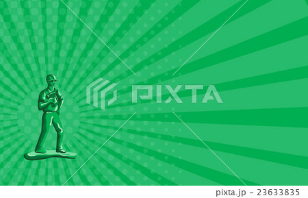 Business card Green Construction Worker Nailgun Business card Green Construction Worker Nailgun 23633835