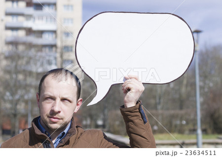 a man with a sign a man with a sign 23634511