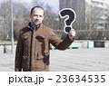 portrait of a man with a sign 23634535