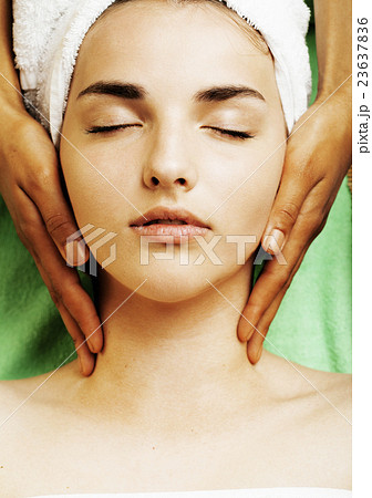 stock photo attractive lady getting spa treatment stock photo attractive lady getting spa treatment 23637836