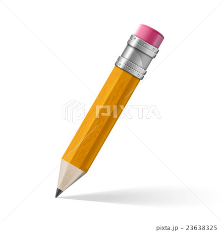 Realistic yellow pencil icon. Realistic yellow pencil icon. 23638325