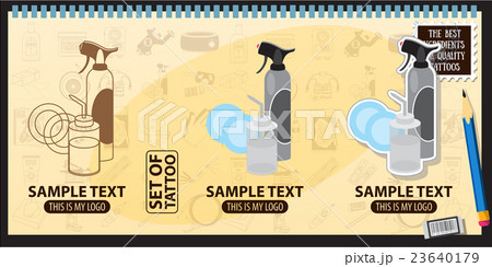 Bottle - washer of tattoos, cotton pads 23640179