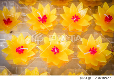 Candle in temple of Thailand. Candle in temple of Thailand. 23640927
