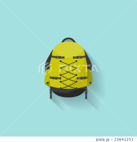 Backpack in a flat stzle. Vector illustration 23641251