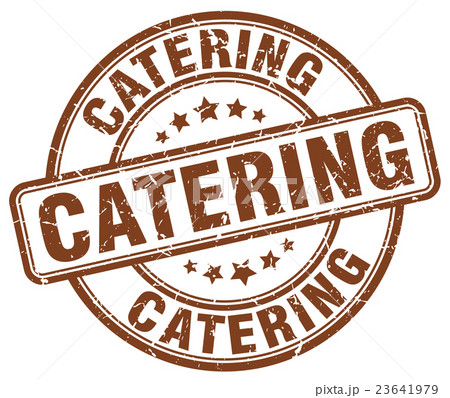 catering brown grunge round vintage rubber stamp 23641979