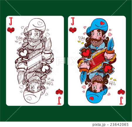 Jack of hearts playing card symbol. 23642065