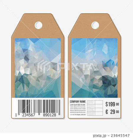 Tags on both sides, cardboard sale labels with 23645547