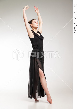 Young ballet dancer wearing black transparent 23645830