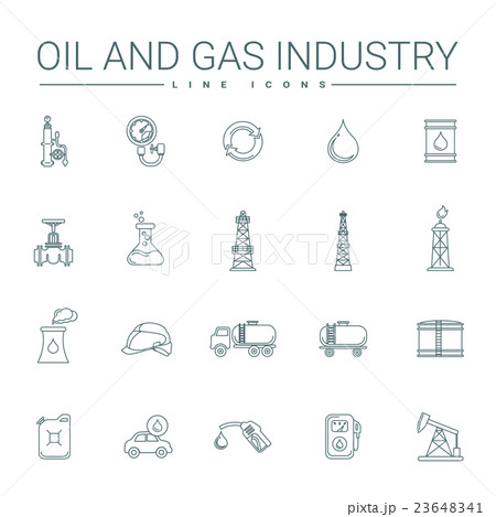 Oil And Gas Industry Line Icons 23648341