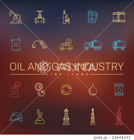 Oil And Gas Industry Line Icons 23648342