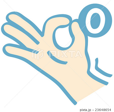 ハンドサイン_指文字_数字_ 0 23648654