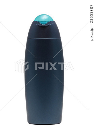 Blue tube bottle of shampoo,  isolated. 23655307