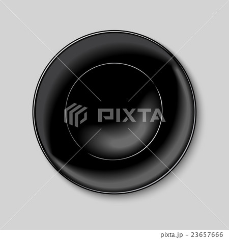 Black round plate 23657666