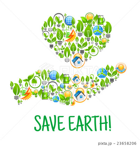 Save Earth. Eco environment creative illustration Save Earth. Eco environment creative illustration 23658206