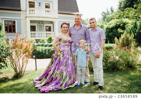 Portrait of Happy Family In Park - outdoor shot 23658589