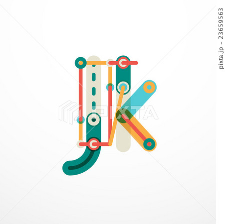 Abstract line design letter logo 23659563