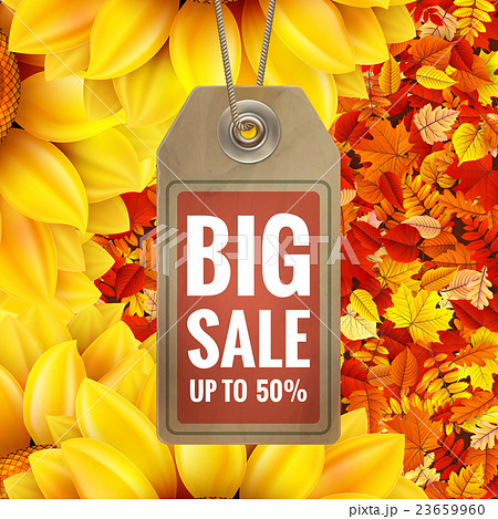 Autumn sale tag background. EPS 10 23659960