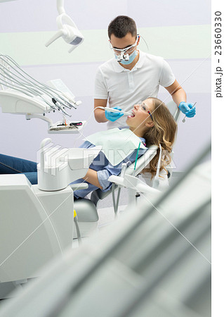 Dentist and patient 23660330