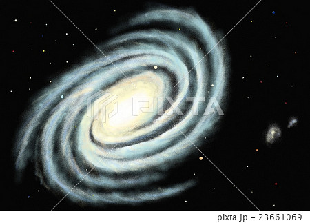 天の川銀河イメージのイラスト素材