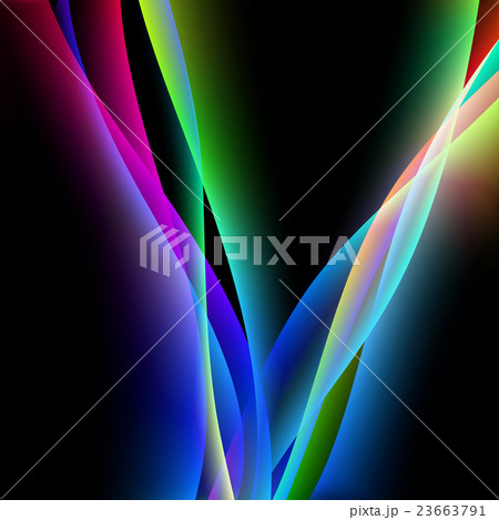 dinamyc flow, stylized waves, vector 23663791