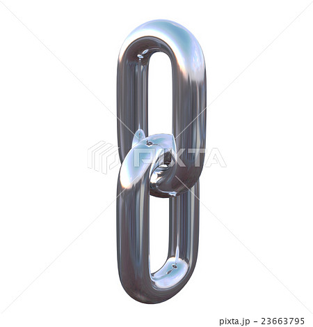 光り輝くチェーン(鎖)の3Dレンダリング画像 光り輝くチェーン(鎖)の3Dレンダリング画像 23663795