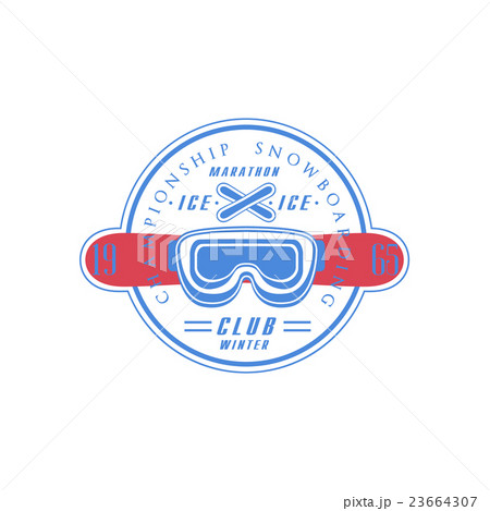 Snowboarding Club Emblem Design 23664307