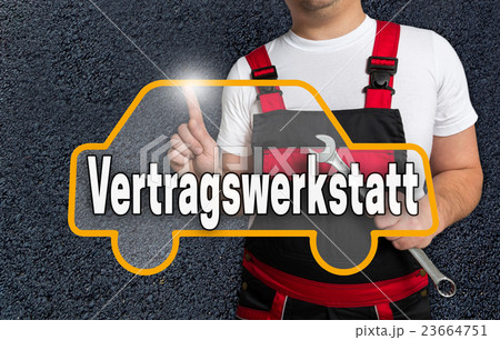 vertragswerkstatt (in german contract workshop) touchscreen is o 23664751