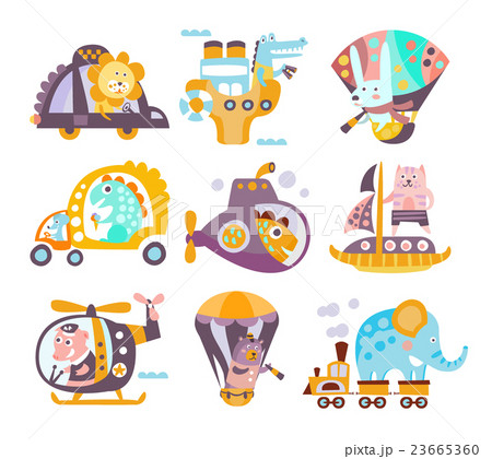 Animals And Transportation Fantasy Illustration Animals And Transportation Fantasy Illustration 23665360