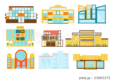 Shopping Mall Buildings Exterior Design Set Shopping Mall Buildings Exterior Design Set 23665373